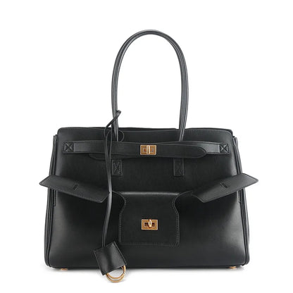 Luxury Genuine Leather Tote Bags for Women Large Capacity Travel Shoulder Bag Designer Handbags Ladies Shopping Purse