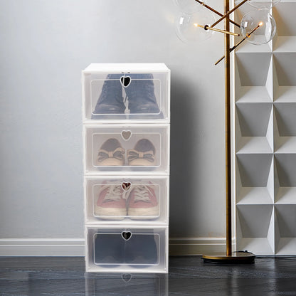 20 Pcs Shoe Organizers Transparent Shoe Rack Shoe Organiser Space Saving Shoe Boxes Stackable