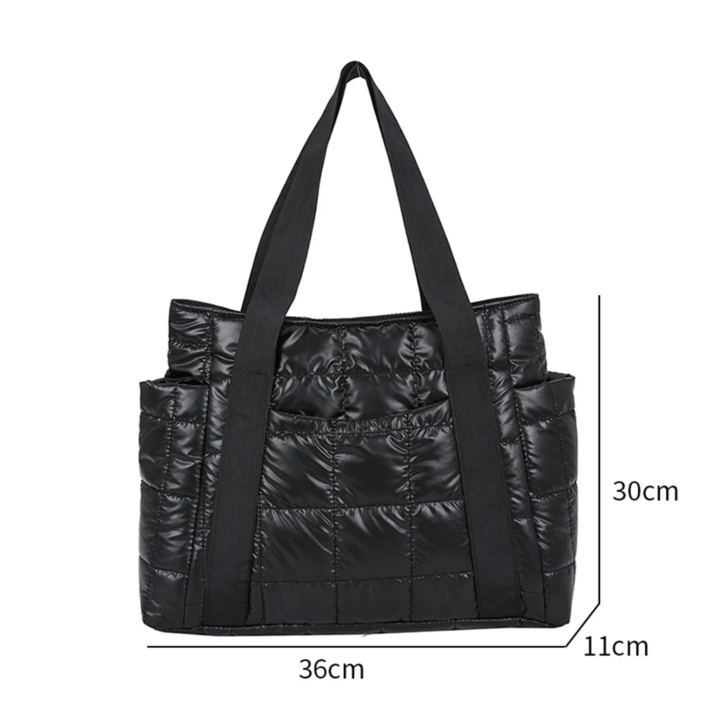 Handbags Women Bags Female Shoulder Bag Large Capacity Nylon Padded Clothing Bags Winter Bags Messenger Bags
