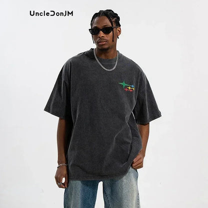 Graphic T Shirt Men Street Wear Couple T-shirt Harajuku Vintage T Shirt 2023 Summer Oversized T Shirt Y2k Clothes