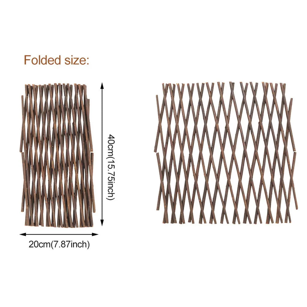 Garden Screening Expanding Trellis Artificial Leaf Privacy Fence Faux Plants Ivy Fence Artificial Faux Ivy Leaves Wooden Fence