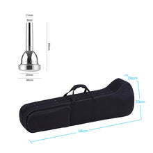 Load image into Gallery viewer, Brass Gold Lacquer Silver Trumpet Alto Trombone Brass Bb Tone B Flat Wind Instrument with Cupronickel Mouthpiece Wind Instrument
