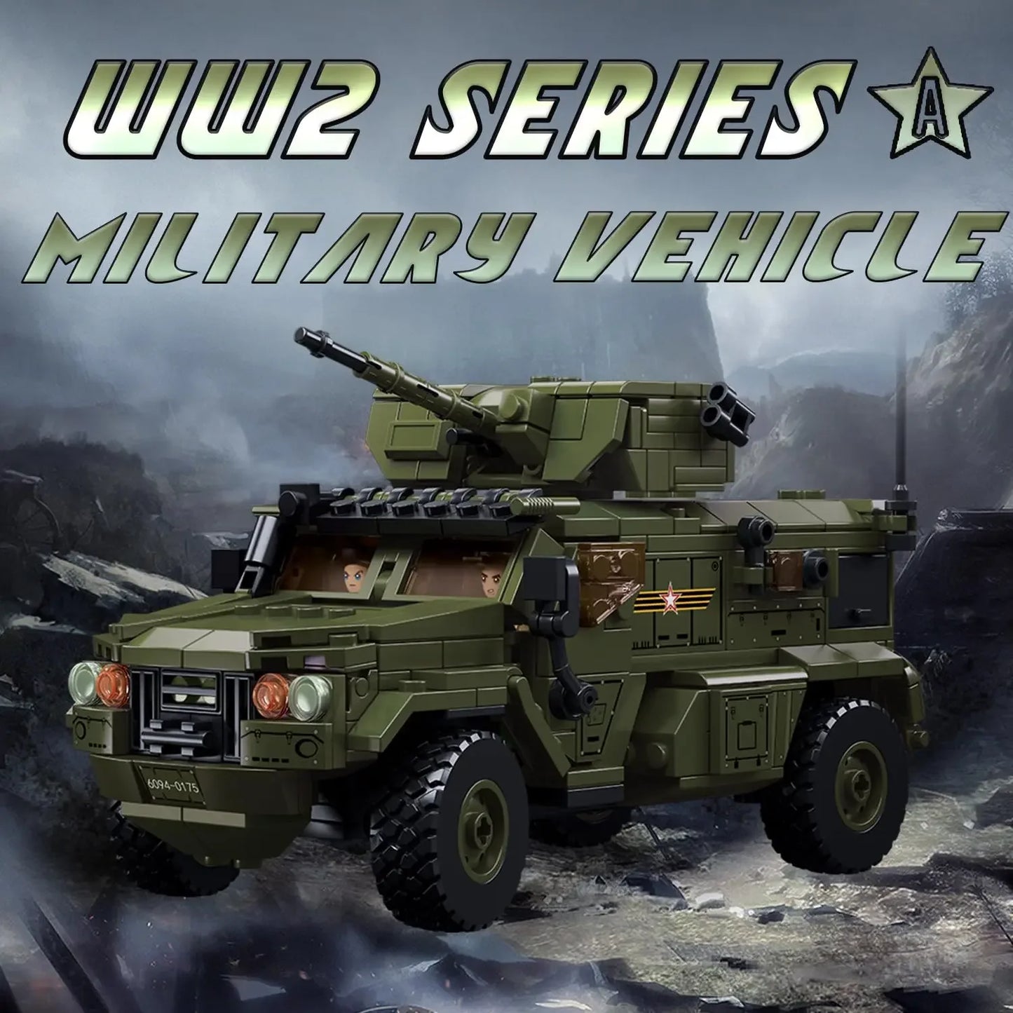 519PCS Typhoon VDVS Assault Armored Vehicle Building Blocks Model with Mini Figures Creative Play Toy Gift for Kids Collectors