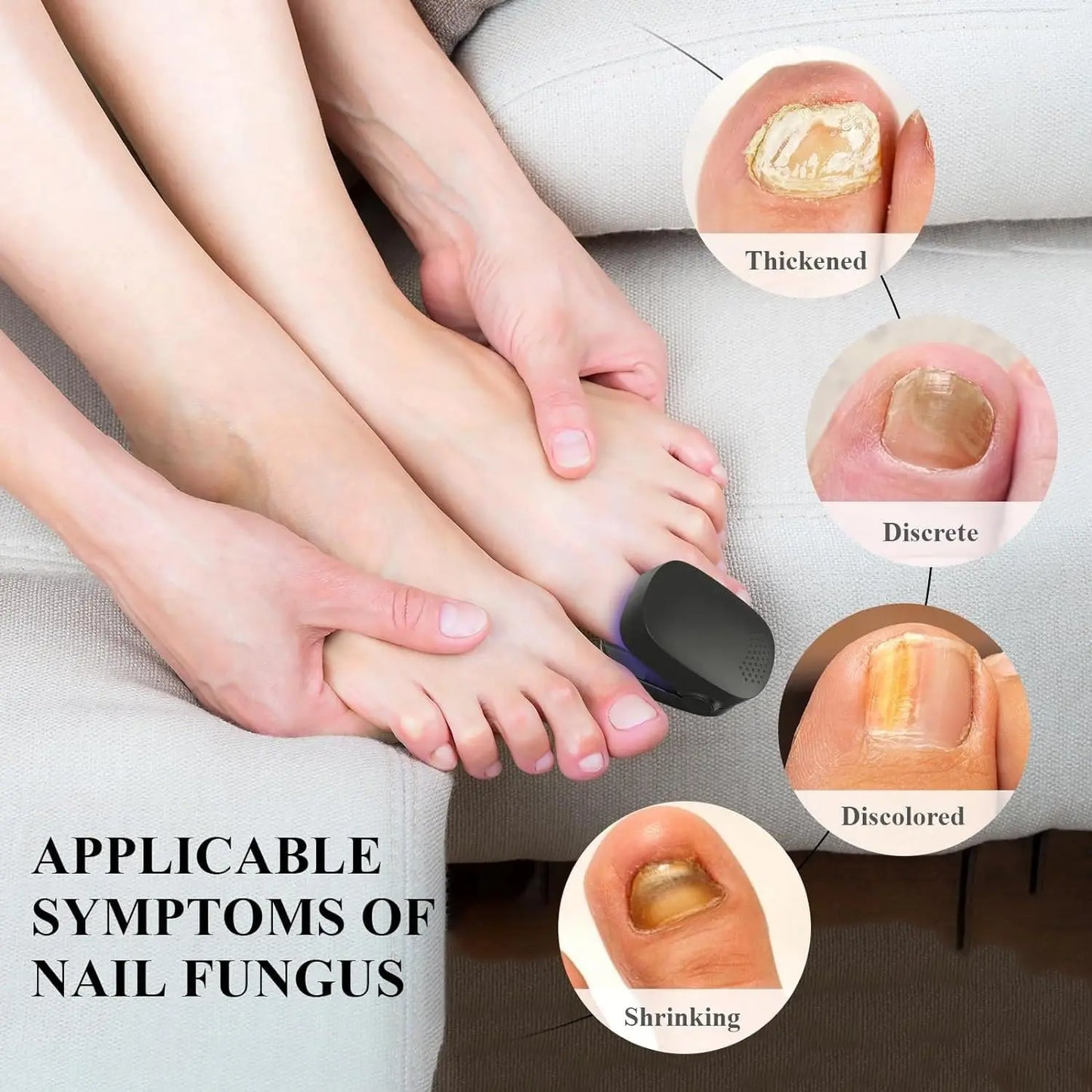 Nail Fungus Cleaning Light Device for Onychomycosis USB Charge 905nm Infrared Light 470nm Blue Light NailSalon Nail Fungus Laser