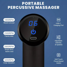 Load image into Gallery viewer, Mini Massage Gun Deep Tissue Percussion Neck Back Body Massager LED Touch Screen Portable Fascia Gun Muscle Relaxation
