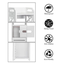Load image into Gallery viewer, Bathroom Storage Shelf Drawer Multi Compartment Organizer Water Proof Anti Decay Anti Rot Environmental Friendly White
