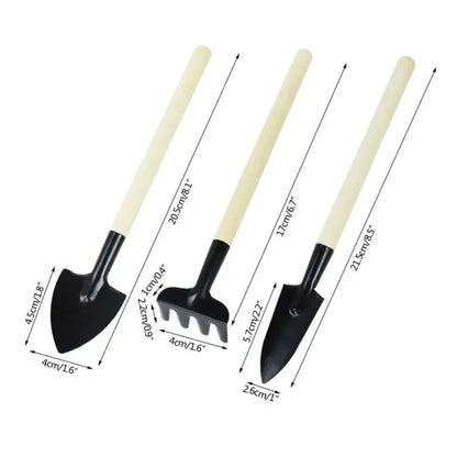 3Pcs/Set Mini Garden Tool Set For Garden Plants Flower Pot Cactus Vegetables Digging Weeding Indoor Small Plants Garden Tools