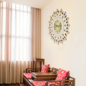 Modern Style Quartz Metal Big Clocks Large Wall Clock Decorative Wall Clocks for Living Room Bedroom Quiet Running