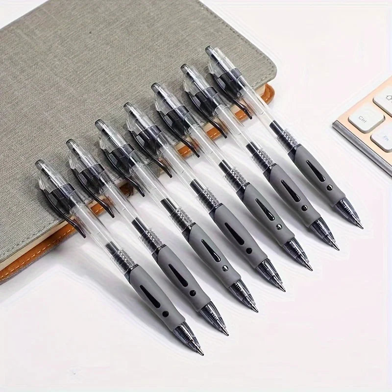 12PCS Retractable Gel Ink Roller Ball Pens - Smooth Writing, Quick-Drying, Water-Resistant, Exam-Specific for School, Office Use