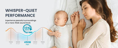 20" Flush Mount Ceiling Fan with Light & Remote Control, Drum Shade, Bladeless/Quiet Motor/Low Profile, for Kitchen Bedroom