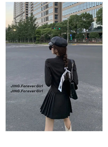Women's Dress Blazer Clothing Chic and Elegant Pretty Female Dresses 2024 Formal Occasion Spring Retro Promotion Loose X Xxl Y2k