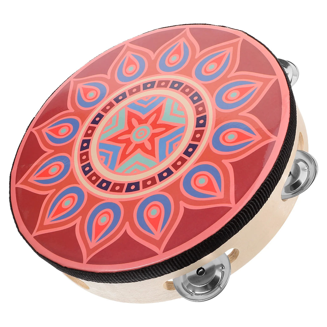 Single Row Hand Drum Tambourine Musical Instrument Adult Percussion Drums Professional Stage Dance Steel Wood Bohemian Kids