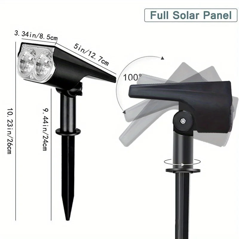 2pc LED Solar Light Outdoors Landscape Spotlights, 2 In 1 Wireless Outdoor SolarSpotlights For Yard Garden Patio RV camping