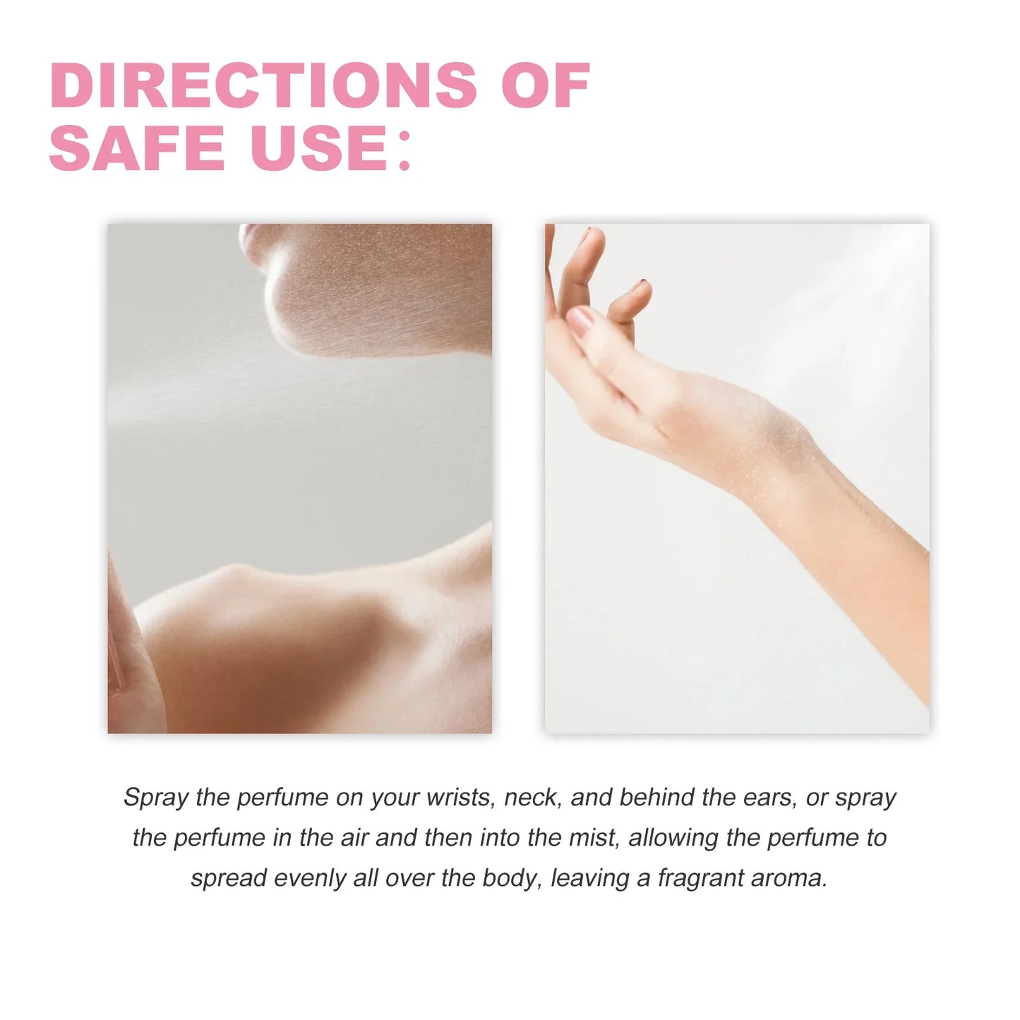 Rose Perfume Long Lasting Fragrance Floral Plant Scented Body Mist Show Charms Confidence Boost Daily Dating Body Perfume Spray