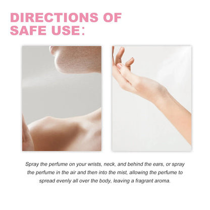 Rose Perfume Long Lasting Fragrance Floral Plant Scented Body Mist Show Charms Confidence Boost Daily Dating Body Perfume Spray