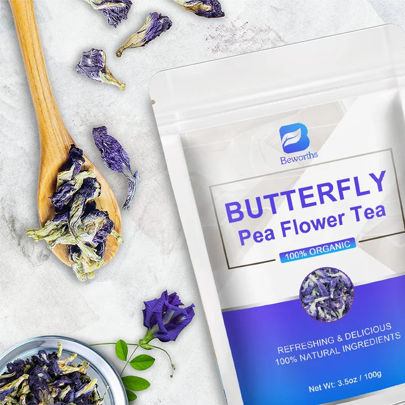 BEWORTHS 100% Natural Butterfly Herb Extract Enhances Immunity, Rich in Vitamin C and E Antioxidant Supplements for Beauty