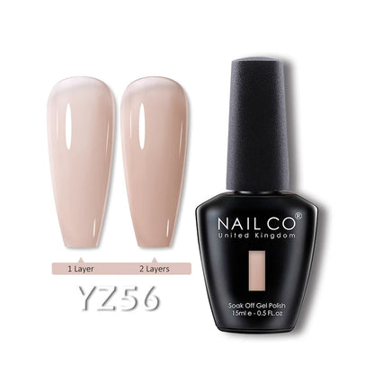 NAILCO 15ml Transparent Nude Color Series Jelly Gel Nail Polish Pink Red Nails Art Manicure Gel Varnishes Gellack Design Lacquer