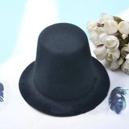 13cm Top Hat Children Hats Boy Girl Wedding Hen Party Festival Dance Cap DIY Craft Base Caps Stage Performance Prop Birthday