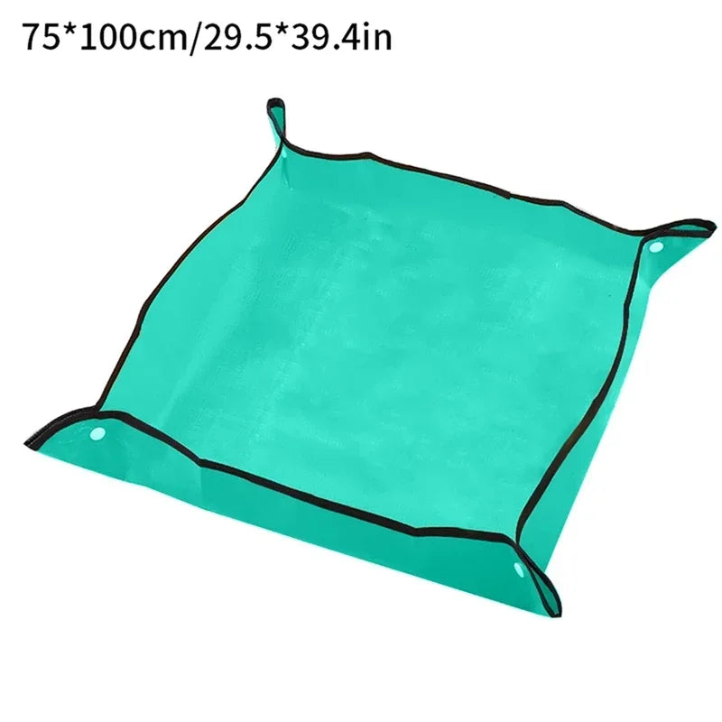 Gardening Mat PE Square Plant Pad Waterproof for Transplanting Flower Pots Potting Mat Foldable Garden Repotting Anti-dirty Tarp