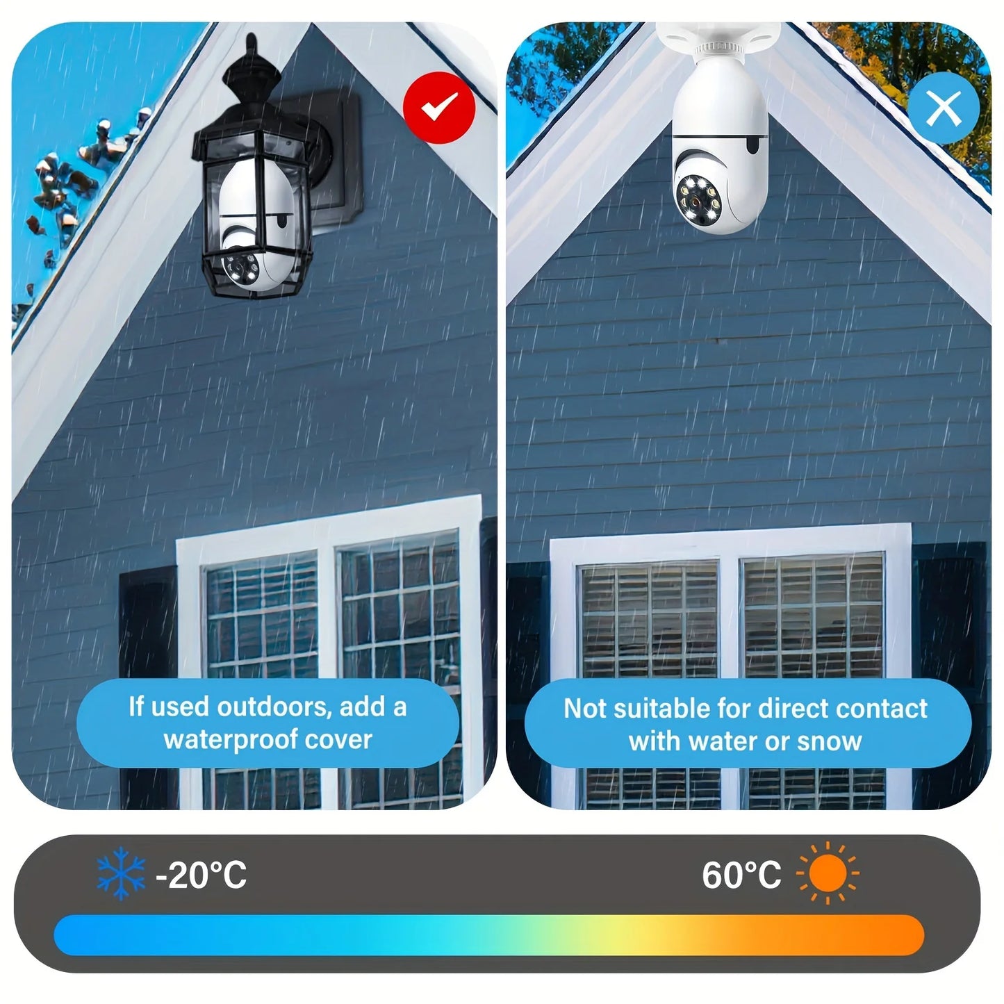 2Pcs/Tuya indoor light bulb camera, home security monitoring system, 3MP HD video, 2.4GWiFi PTZ camera, motion detection alarm