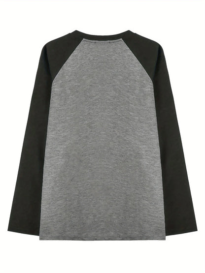 Women's Clothing Tops O-Neck Long Sleeve Thick Office Lady Commuter Autumn Winter Casual Printed All-match T-shirt