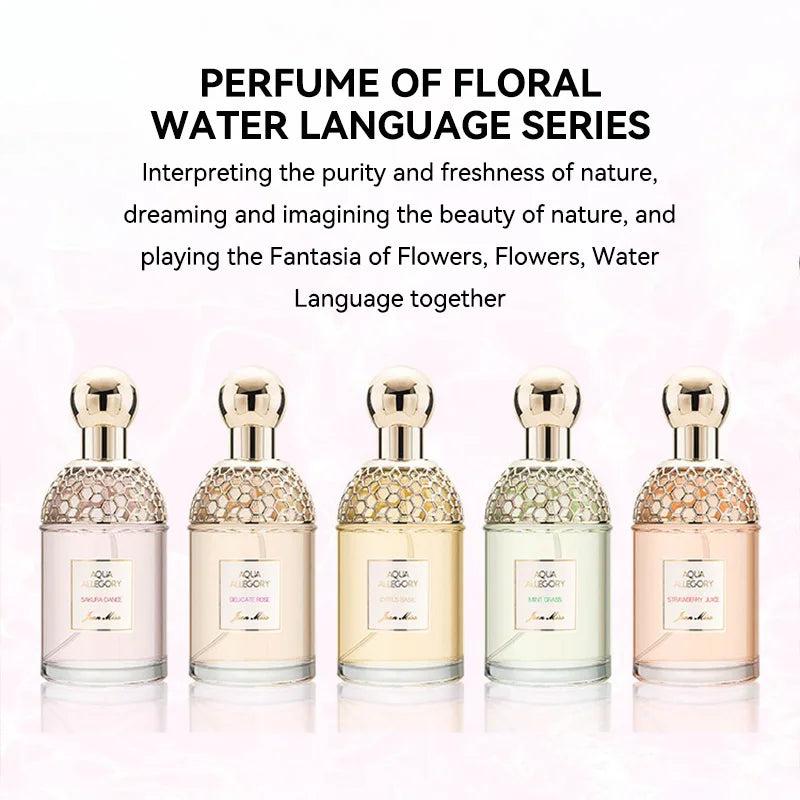 Original brand perfume Flower Language Women's perfume has a fresh, natural and long-lasting floral and fruity scent.
