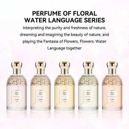 Original brand perfume Flower Language Women's perfume has a fresh, natural and long-lasting floral and fruity scent.