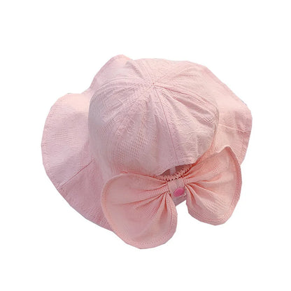 Princess Baby Hat for Girls Big Bow Summer Kids Bucket Hats Wide Brim Travel Baby Sun Cap Infant Accessories 1-3Y