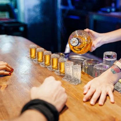 24 Mini Boot Shot Glasses 1 oz Reusable and Disposable Clear Plastic Shot Cups for Cowboy Cowgirl Themed Parties Decorations an