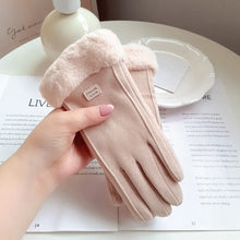 Load image into Gallery viewer, Women Winter Thick Plush Gloves Fashion Warm Suede Outdoor Guantes Lady Touchscreen Driving Gloves Sports Cycling Mittens
