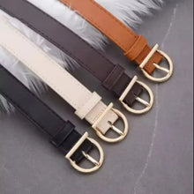 Load image into Gallery viewer, Women&#39;s Belt Fashion Pin Buckle Thin Belt Genuine Luxury Soft Belt Women With Cargo Pants Jeans Windproof Belt Pu Leather Belt

