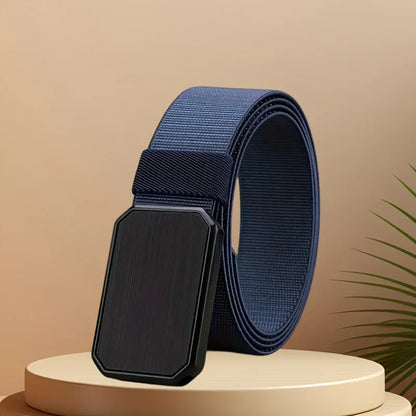 Men's Belt With Magnet Buckle Men's Outdoor Travel Magnetic Tactical Belt No Metal Automatic Magnetic Buckle Nylon Belt