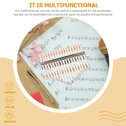 Thumb Piano 17 Tones Kalimba Kit Handmade Parts Wooden Key Musical Instrument Sets Portable Instrument