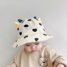 Load image into Gallery viewer, Kids Bucket Hats Korean Cow Shape Baby Cap Thin Trendy Boy Fashion Girl Cute Caps Fisherman Hat For Children 1-5 Years
