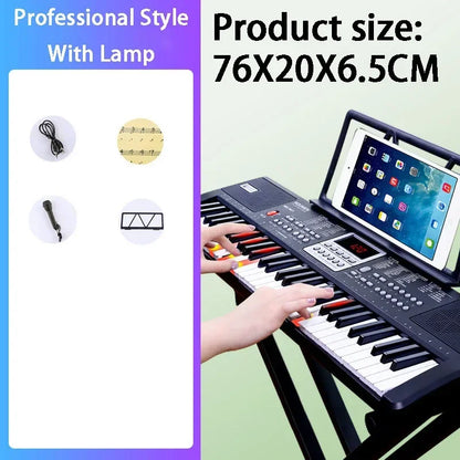 61 Keys Electronic Piano Professional Adult Children Beginner Keyboard Instrument Portable Electronic Organ Musical Synthesizer