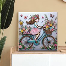 Load image into Gallery viewer, Ride a bike Shape Diamond Art Painting Kit for Adult Beginner,Crystal Diamond Dot Kit for Home Wall Decoration Giftos
