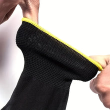 Load image into Gallery viewer, 5 pairs Black Nylon Gardening Gloves with Non-Slip PU Coating - Durable, for Lawn Care &amp; Garden Tools
