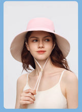 Load image into Gallery viewer, OhSunny Fisherman Hats for Women,Womne&#39;s Bucket Sunhat Double-Sided Wearing,UPF50+ Large Brim Hiking Hats with Ponytail Hole
