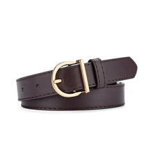 Load image into Gallery viewer, Women&#39;s Belt Fashion Pin Buckle Thin Belt Genuine Luxury Soft Belt Women with Cargo Pants Jeans Windproof Belt PU Leather Belt
