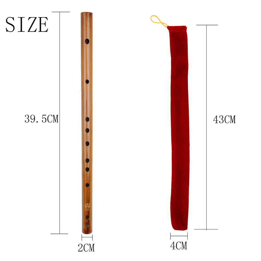 Traditional Wooden Flute C D E F G Key Recorder with Storage Bag  Beginner Gift  Educational Learning Woodwind Instrument
