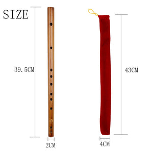 Traditional Wooden Flute C D E F G Key Recorder with Storage Bag  Beginner Gift  Educational Learning Woodwind Instrument