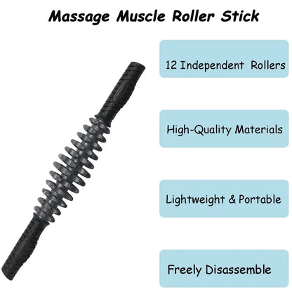 Body Massage Sticks Muscle Roller Athletes Muscle Roller Stick for Relief Muscle Soreness Cramping Tightness Anti Cellulite Gym