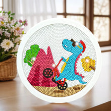 Load image into Gallery viewer, Cartoon Diamond Painting Kits Animals with Wooden Frame Kits for Kids DIY handmade Dinosaur Creative Point Diamond Paint
