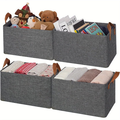 Fabric Storage Bins, Extra Large Foldable Storage Boxes, Closet Organizers and Storage Baskets for Closet Living Room Shelves