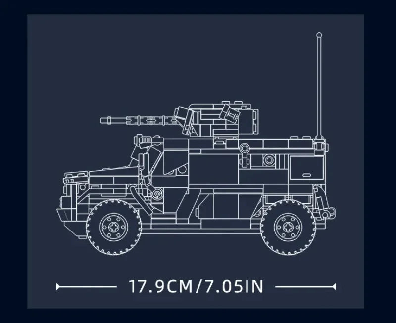 519PCS Typhoon VDVS Assault Armored Vehicle Building Blocks Model with Mini Figures Creative Play Toy Gift for Kids Collectors