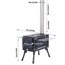Load image into Gallery viewer, Outdoor Wood Stove Folding Stoves Fire Wood Heater For Winter Portable Barbecue Stove Grill For Camping Accessories

