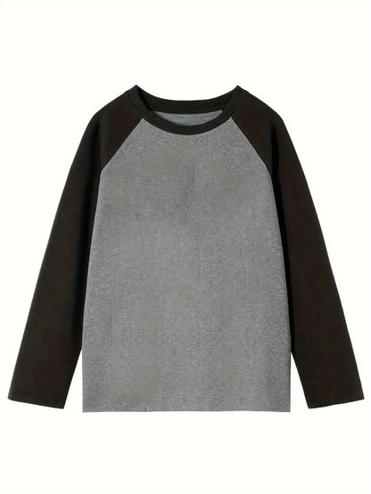 Women's Clothing Tops O-Neck Long Sleeve Thick Office Lady Commuter Autumn Winter Casual Printed All-match T-shirt