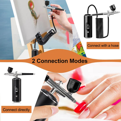 Nails Art Painting Airbrush With Compressor For Cake Decoration Makeup Manicure Nail Airbrush Portable Varnish Paint Sprayer Gun