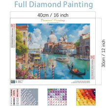 Load image into Gallery viewer, Diamond Painting Sailboat 5d Diy Full Round Diamond Art Landscape Picture Of Rhinestones Handmade Home Decor
