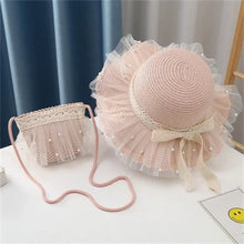 Load image into Gallery viewer, Children Sunscreen Sun Hat Kids Girls Summer Fashion Straw Hat And Bag For Girls Cool Hat Girl Cute Breathable Baby Accessories
